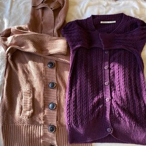 Two Sweaters from Nordstrom- Hoodie and Cardigan